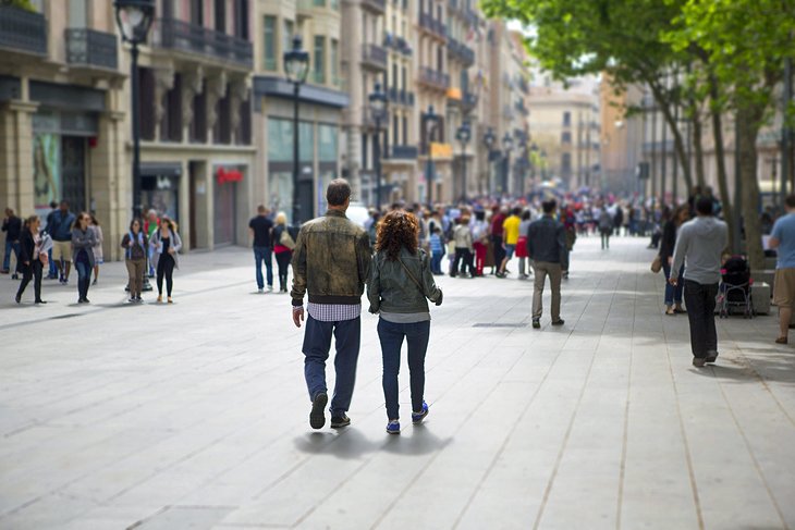 Pedestrian area in Barcelona
