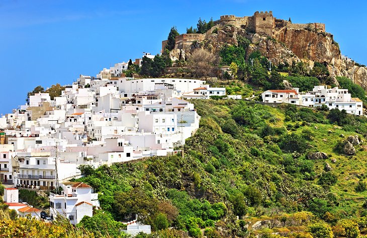 Hilltop village of Salobreña by the Mediterranean Sea