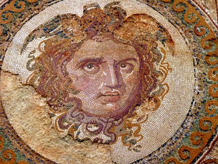 Medusa mosaic at the National Archaeological Museum of Tarragona