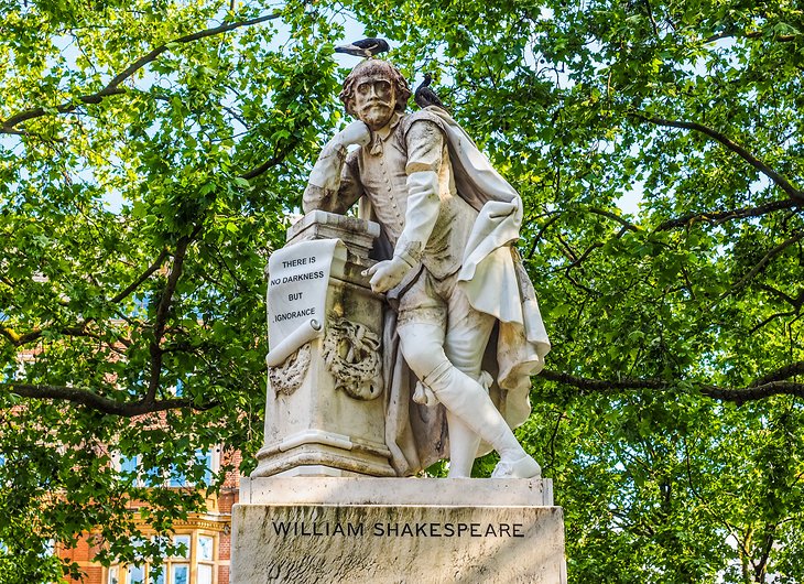 William Shakespeare statue in Leicester Square