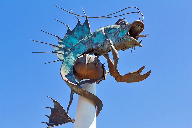 Sculpture along the Barbican Waterfront