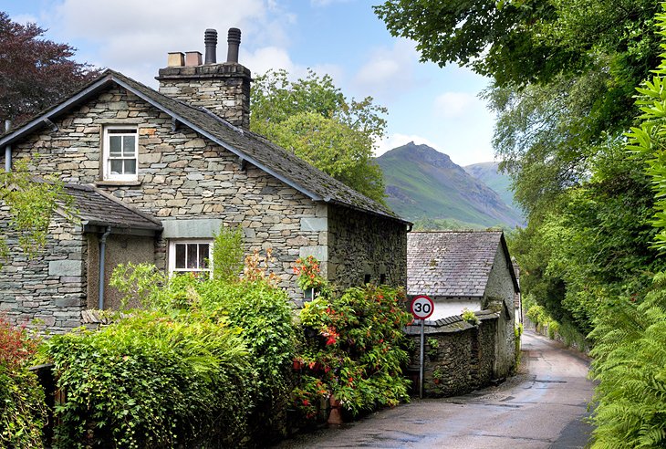 Stone buildings in a Cotswold village