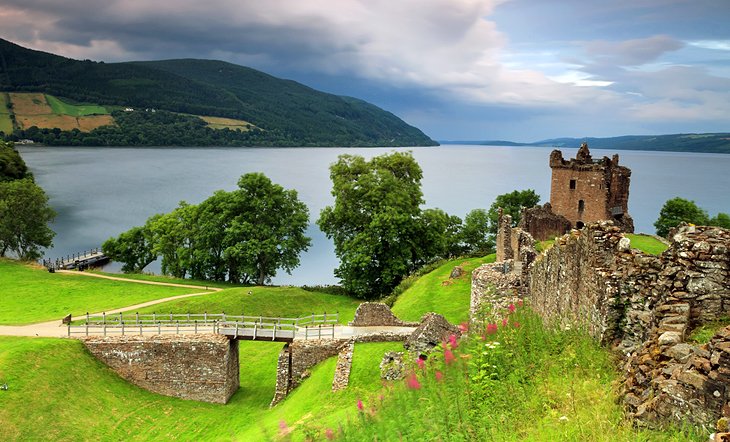 The ruins of Urquhart Castle on Loch Ness