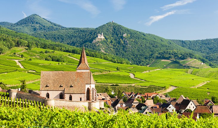 Tiny Hamlet of Hunawihr in the Alsace Region