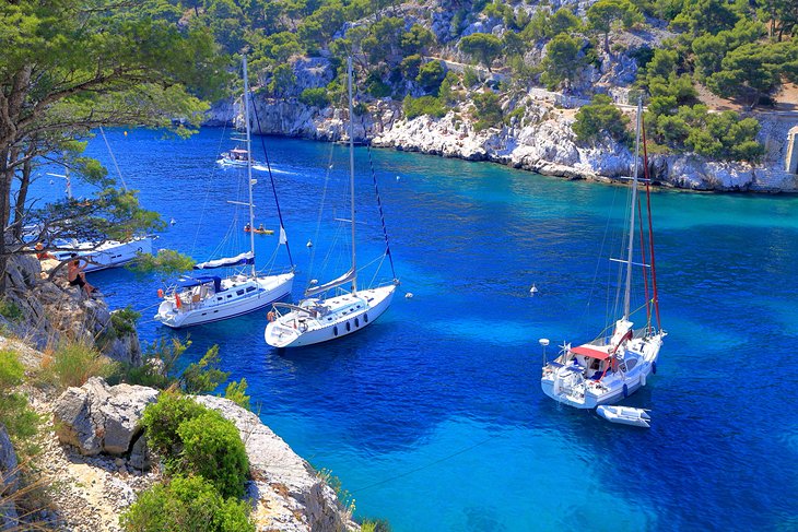 Sailboats at the Calanques