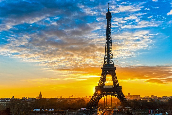 Eiffel Tower at sunset