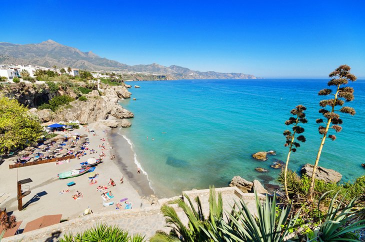 Beautiful beach in Nerja