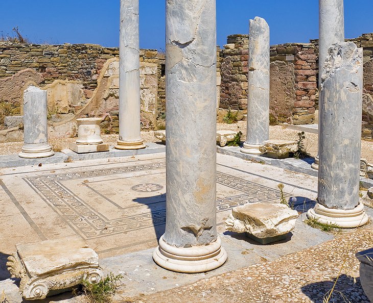 Mosaic Floor and Marble Columns