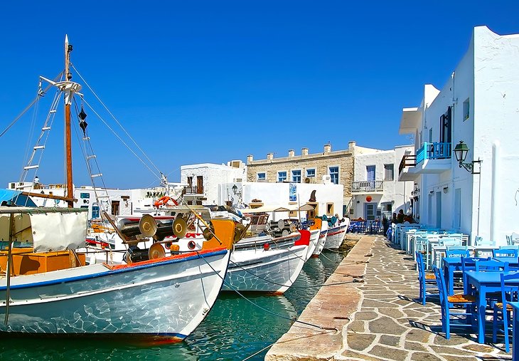 Fishing village of Náoussa on Paros Island