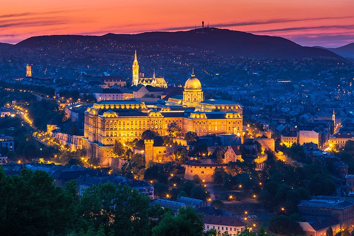 Buda Castle in the evening