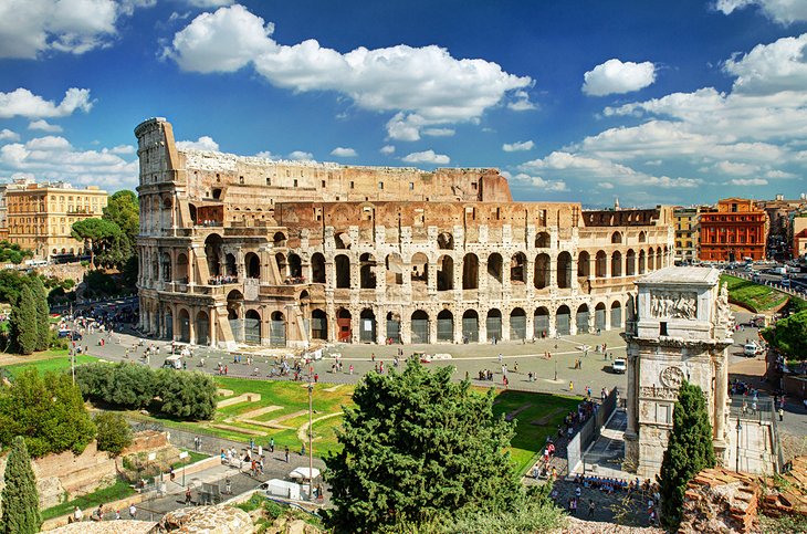 The Colosseum and the Arch of Constantine