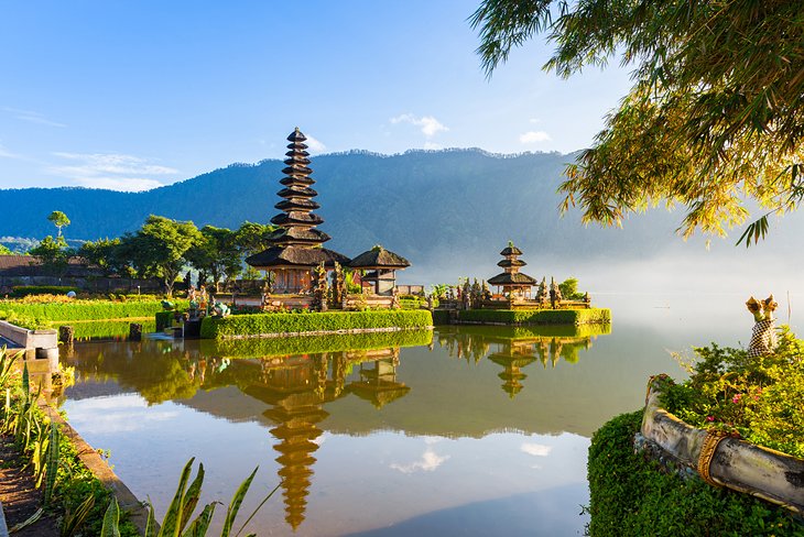 Pura Ulan Danu Bartan temples, a tourist attraction in Bali, Indonesia