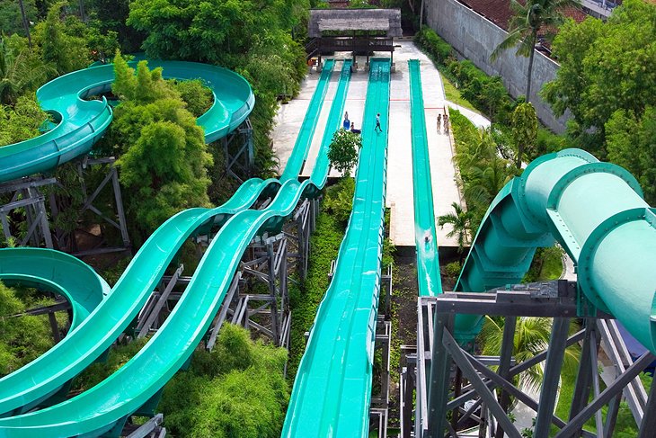 Water Boom Park is a tourist attraction in Bali, Indonesia