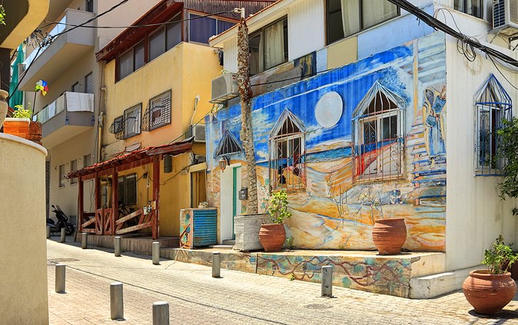 Restored street in Neve Tzedek Quarter