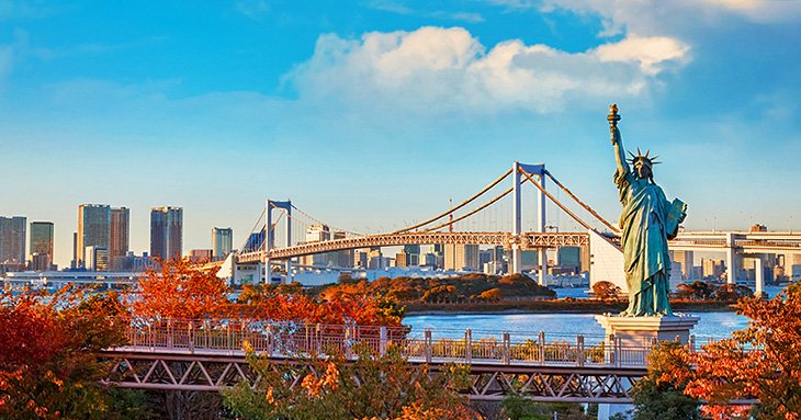 Statue of Liberty in Odaiba area