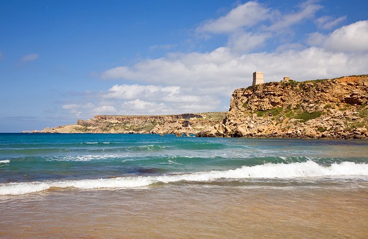 Ghajn Tuffieha Bay and Gnejna Bay Beaches, Island of Malta