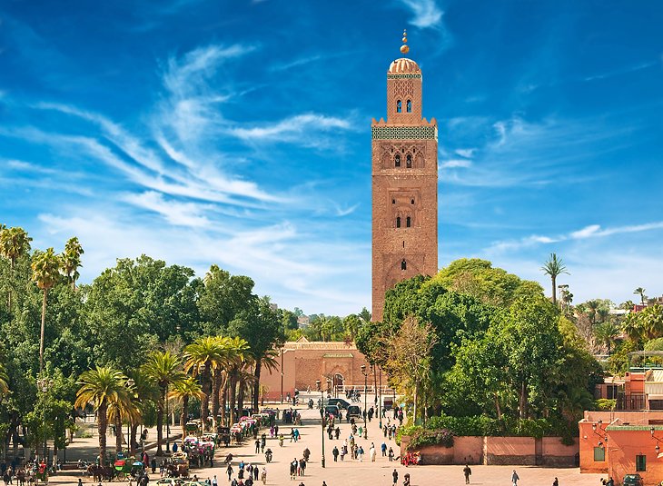Main square in the medina of Marrakesh
