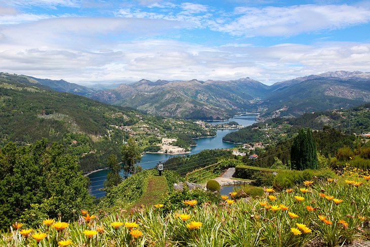 View of the Lima River meandering through Peneda Geres