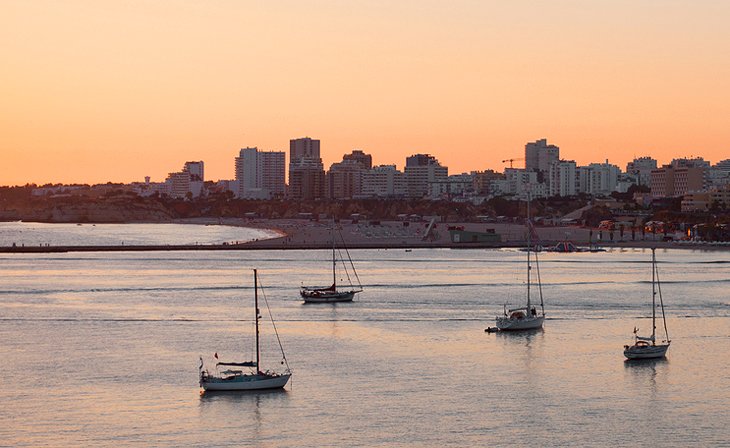 Boats bobbing at Portimão