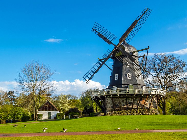 The old windmill 'Slottsmollan' in the Kungsparken Park