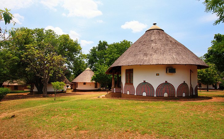 Thatched Rondavel accommodation in Kruger National Park