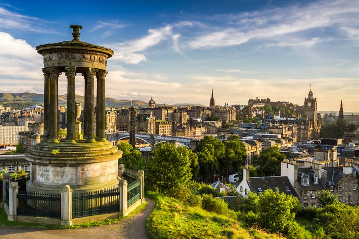 Calton Hill and the Scottish National Monument