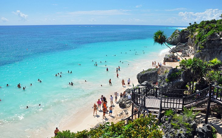 Beach at Tulum Ruins