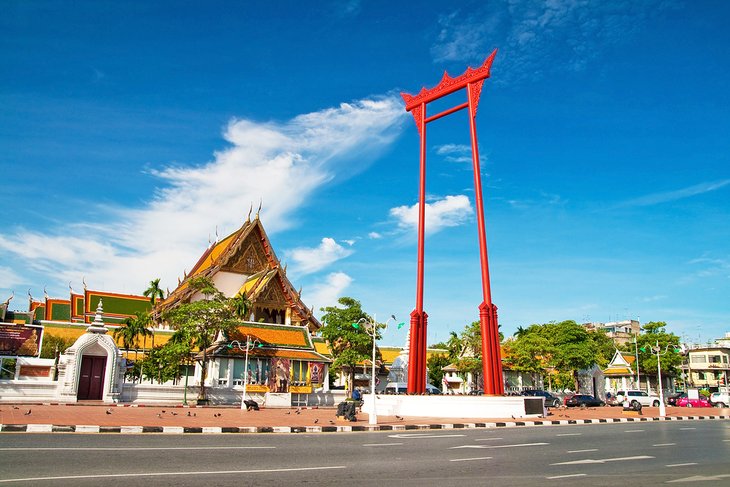 Giant Swing Structure, a tourist attraction in Bangkok, Thailand