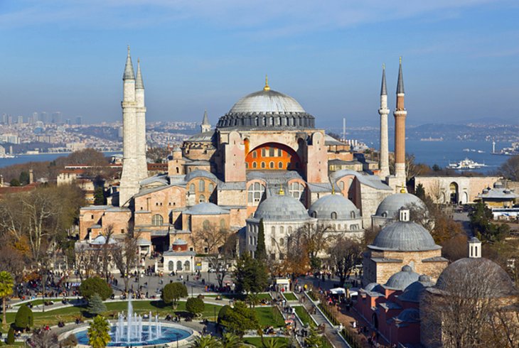 Hagia Sophia, Istanbul Turkey-aerial-view-aya-sofya