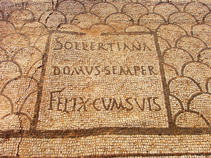 Roman mosaic in El Djem archaeological site