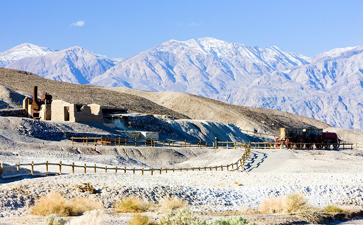 Harmony Borax Works and the Sand Dunes near Stove Pipe Wells