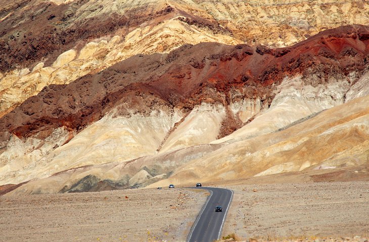 Driving through Death Valley National Park