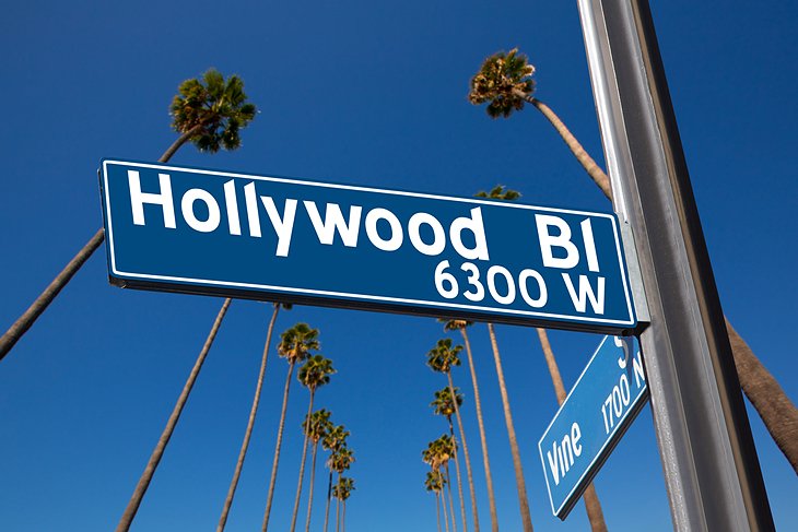 Intersection of Hollywood and Vine