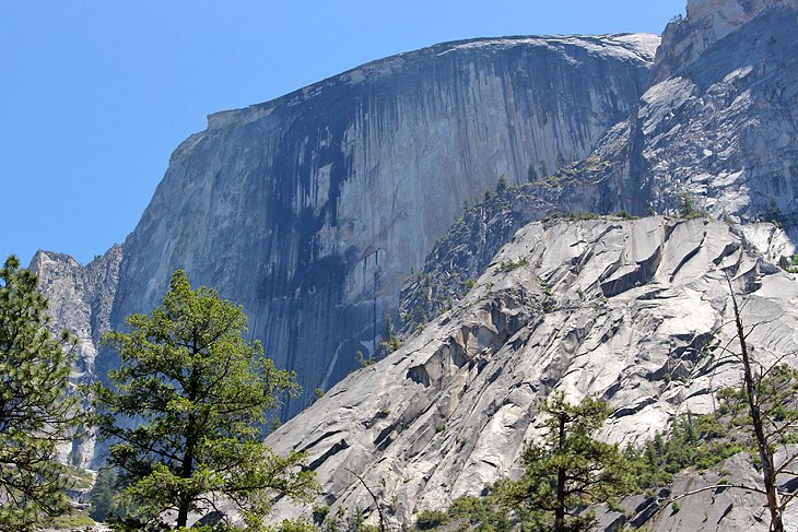 View of Half Dome from Mirror Lake Hike