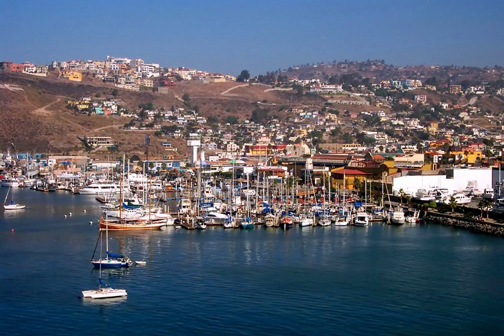 Boats bobbing at Ensenada's seaport