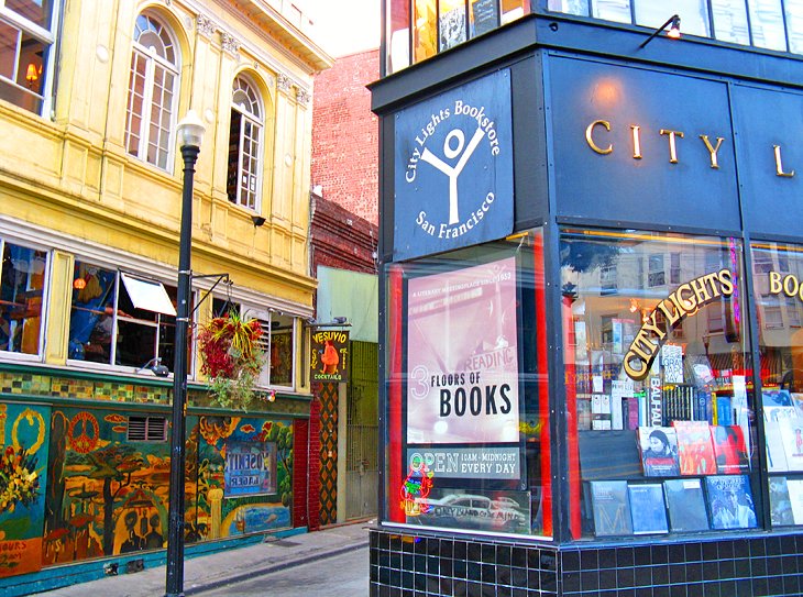 Jack Kerouac Alley and City Lights Bookstore