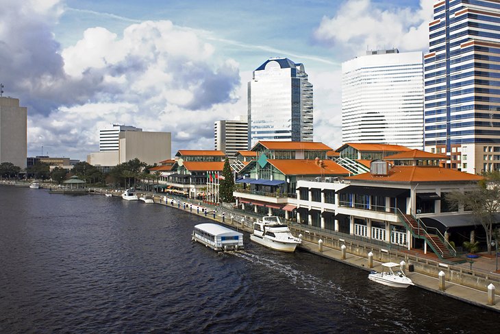 Water taxi in downtown Jacksonville