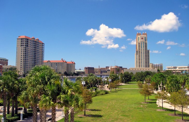View of Cotanchobee Fort Brooke Park from Tampa Bay History Center