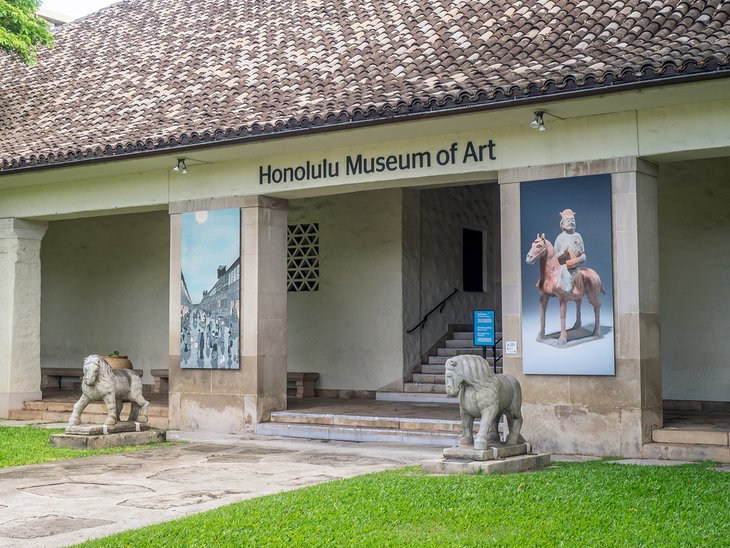 A closeup of the eye of Nandi at the Honolulu Museum of Art