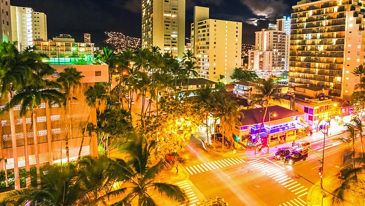 Waikiki la nuit