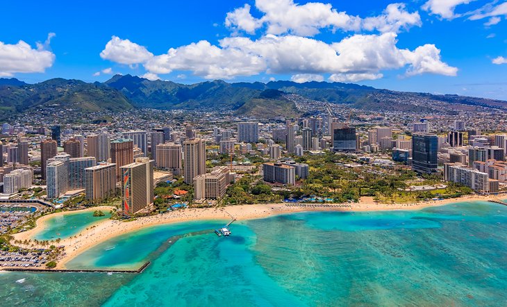 hawaii waikiki honolulu beach oahu beaches island aerial hi north maui swimming hawaiian hotel islands shutterstock rated ocean tourist head