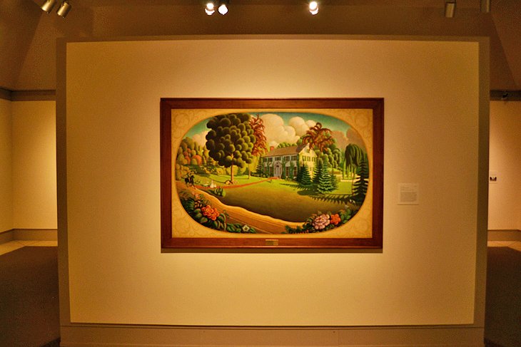 Grant Wood painting at the Cedar Rapids Museum of Art