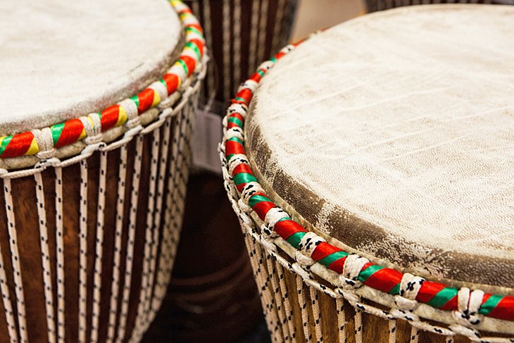 Djembe drum African percussion instrument