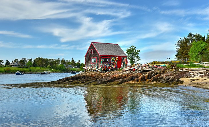 Île Bailey dans la baie de Casco, Maine