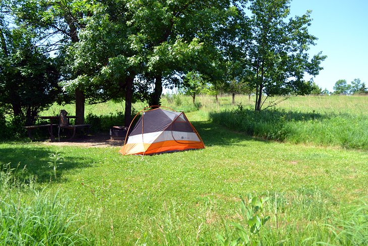 One of 27 backpack sites at Afton State Park