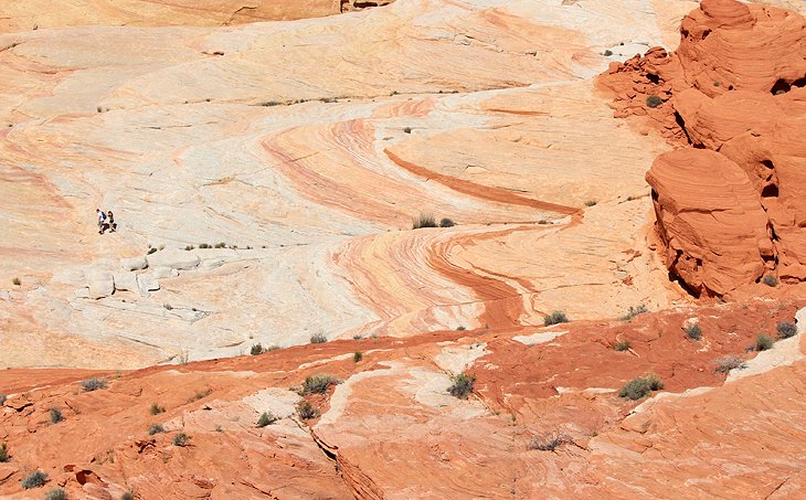 Hikers on Fire Wave Trail