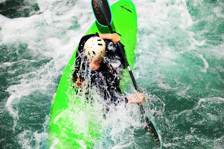 Kayaker in white water