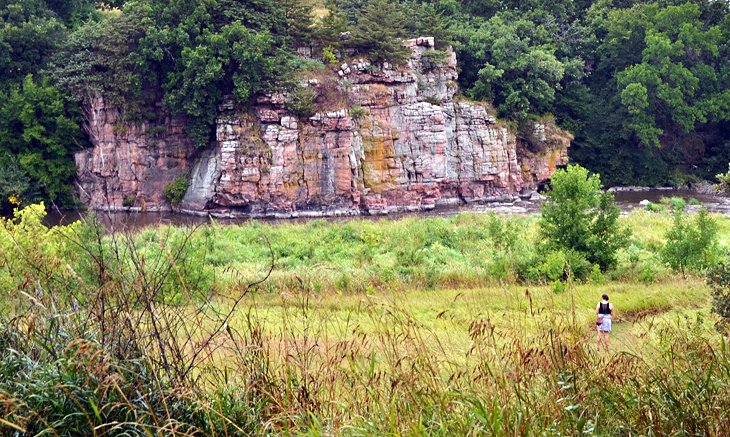 A hiker near the Palisades State Park Campground