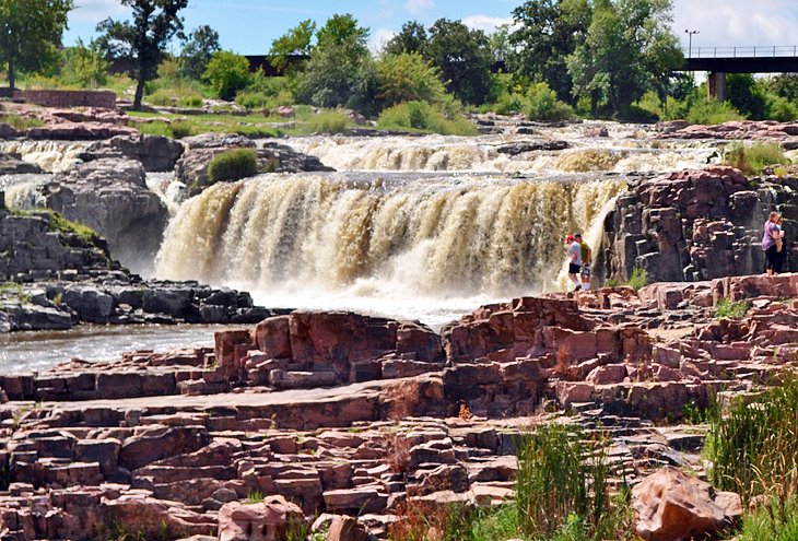 Visitors at Falls Park