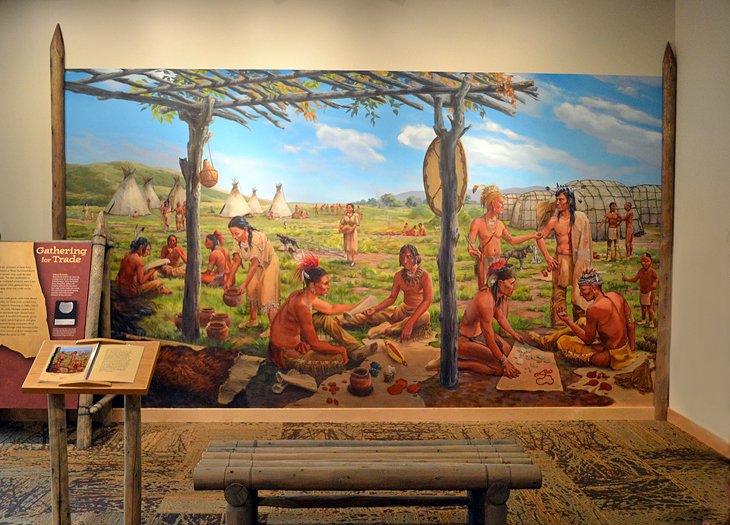 A mural in Good Earth State Park Visitor Center